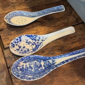 Vintage | Porcelain | Soup Spoons | Set of 3